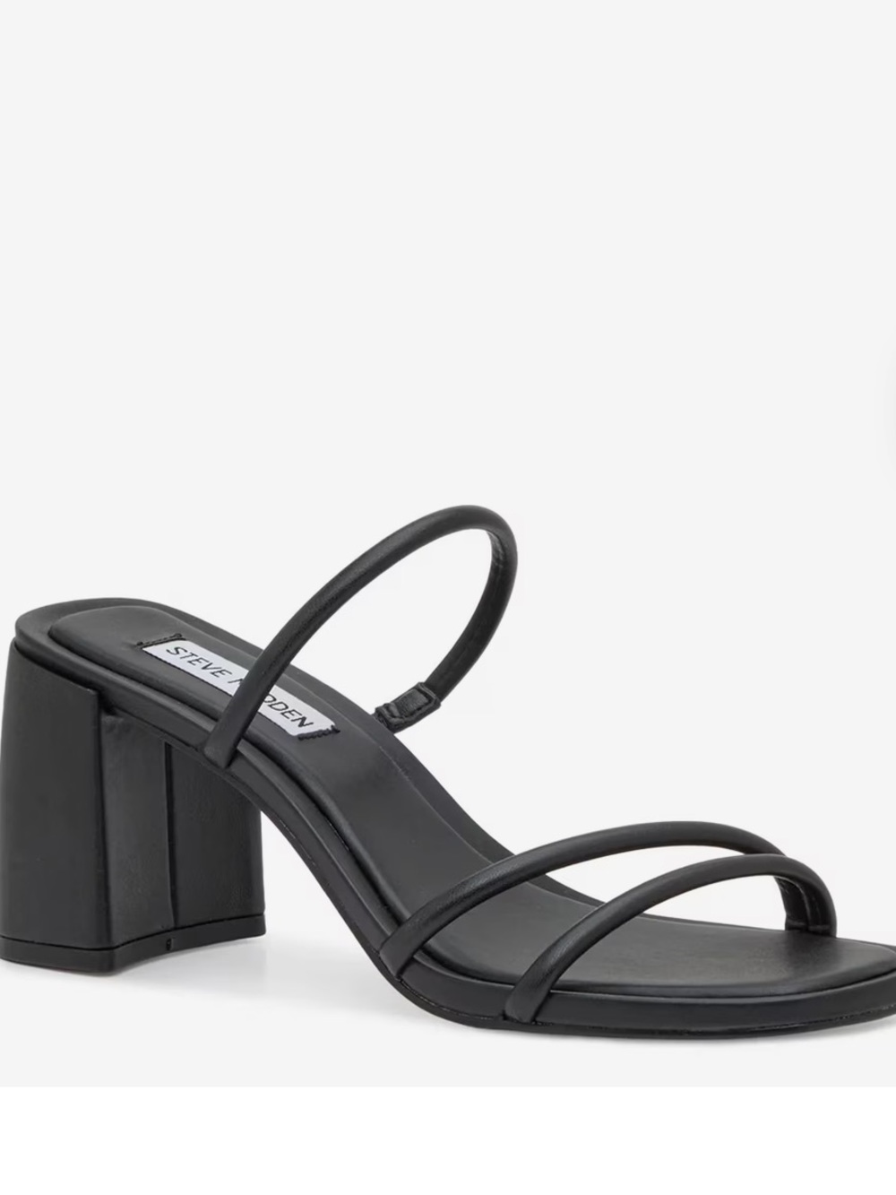 Steve Madden Black Strappy Block Heel Sandals